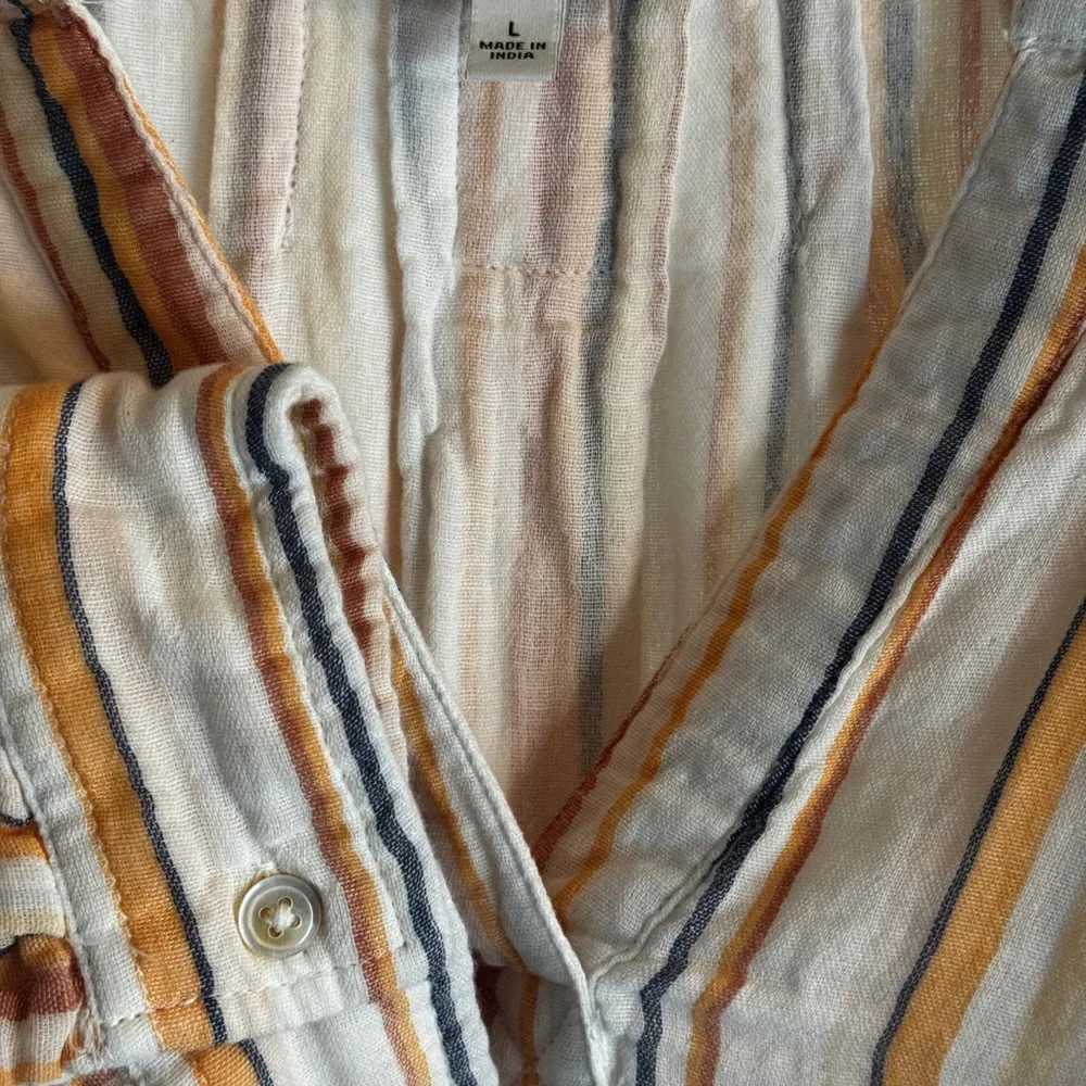 Liverpool Ragland Los Angeles Ragland Peasant Blouse Boho Fray Top  🪴 - Picture 3 of 5